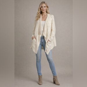 Hayden Cream Textured Women's Cardigan